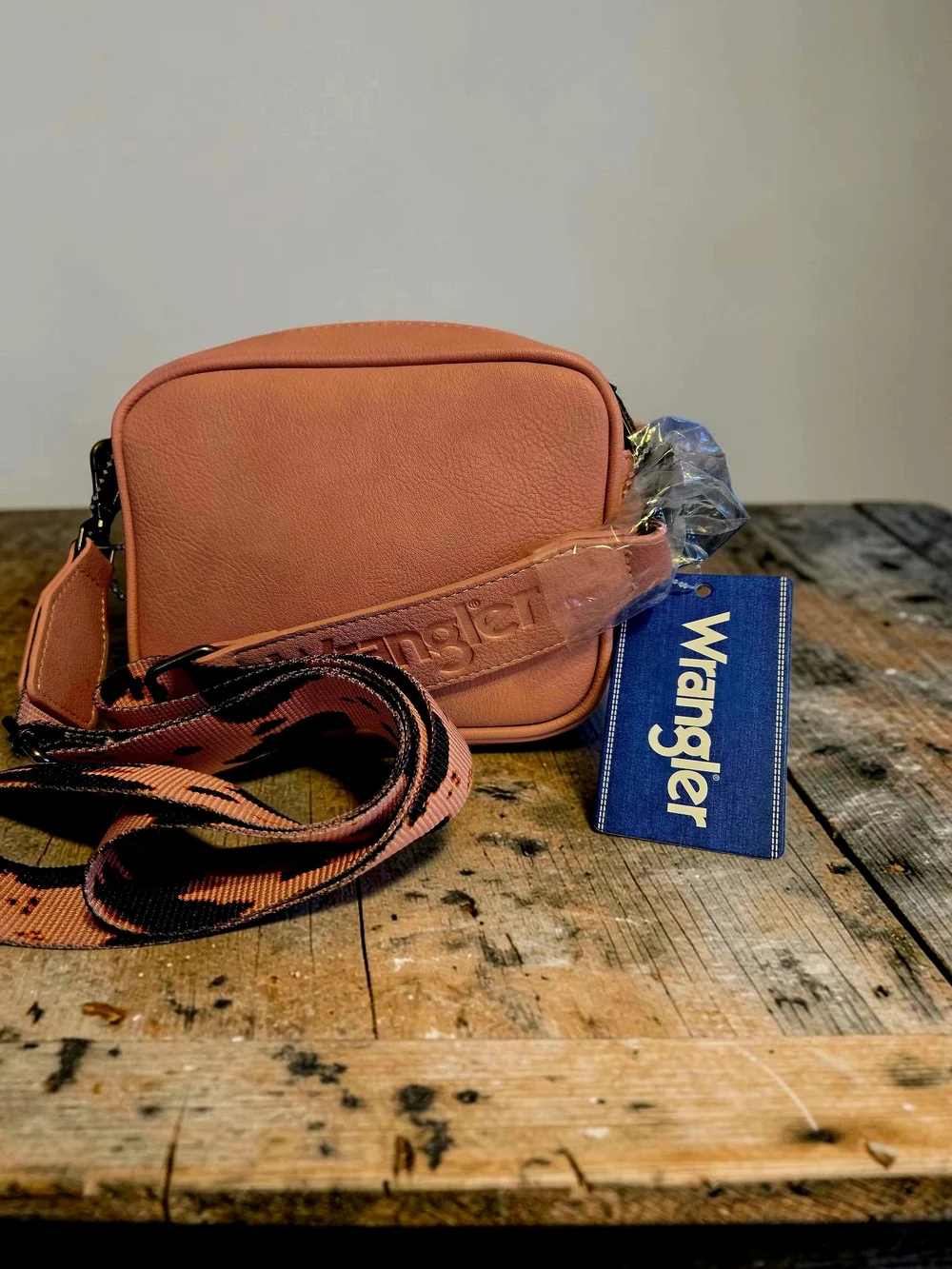 NEW Wrangler Blush Pink Crossbody & Guitar Strap Bag Women Western Cowgirl NWT